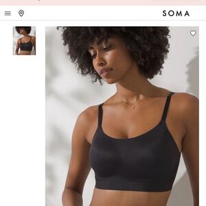 NEW!!  Soma Adjustable Enbliss Women's Black Bralette